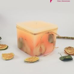 Velas cuadradas Naranja pera