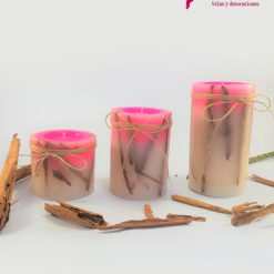 Velas Artesanales Canela rosada