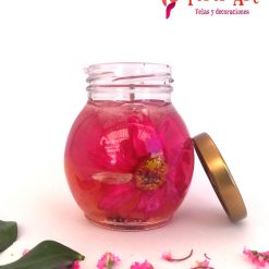 vela de gel rosada