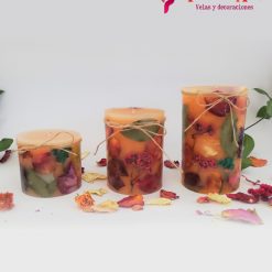 Pack X3 velas petalos florales