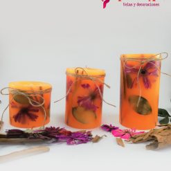 velas canela naranja vivo